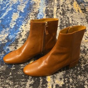 NWOT Sezane Brown Ankle Boots 1.5" heel Sz 39/8
